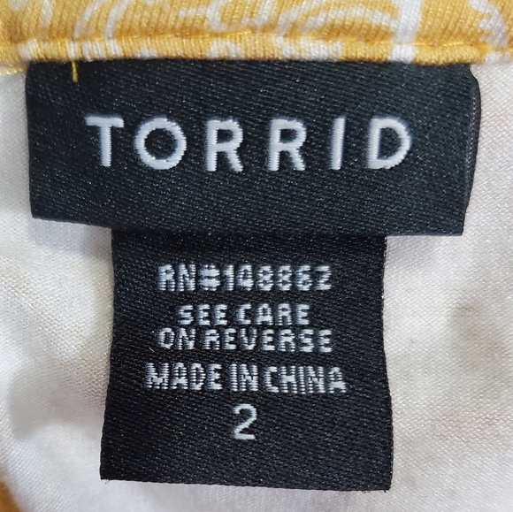 Torrid Hi Neck A-Line Keyhole Back Bohemian Tank Top Women’s 2X ~  Pre-Owned - Picture 9 of 11